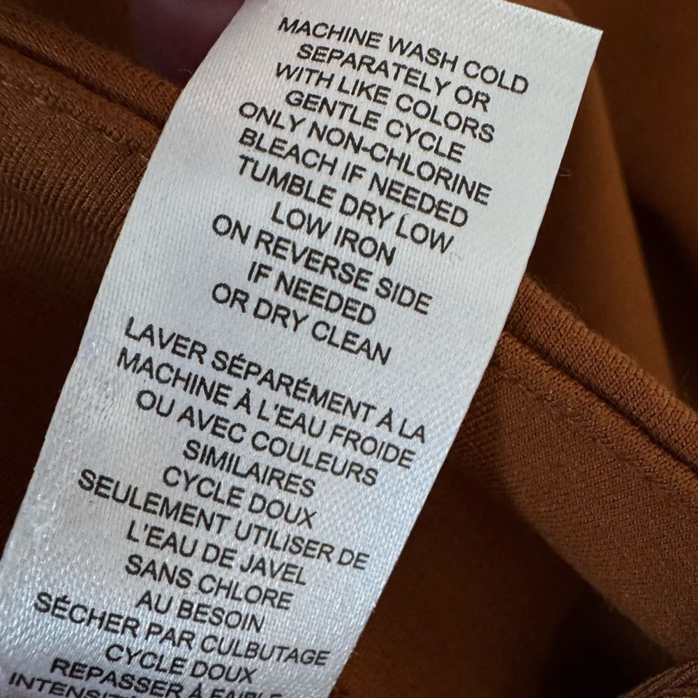 NWT Tahari Wide Leg Pant High Rise Patch Pockets In Burnt Orange Size 10 - Picture 9 of 9